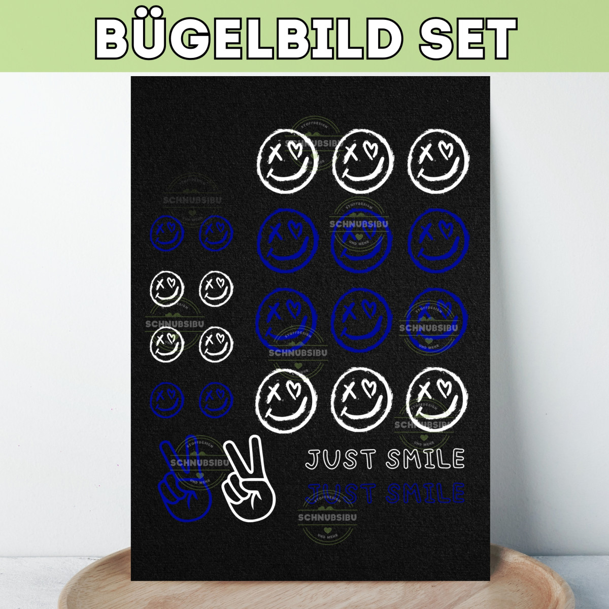Bügelbild Set Just Smile